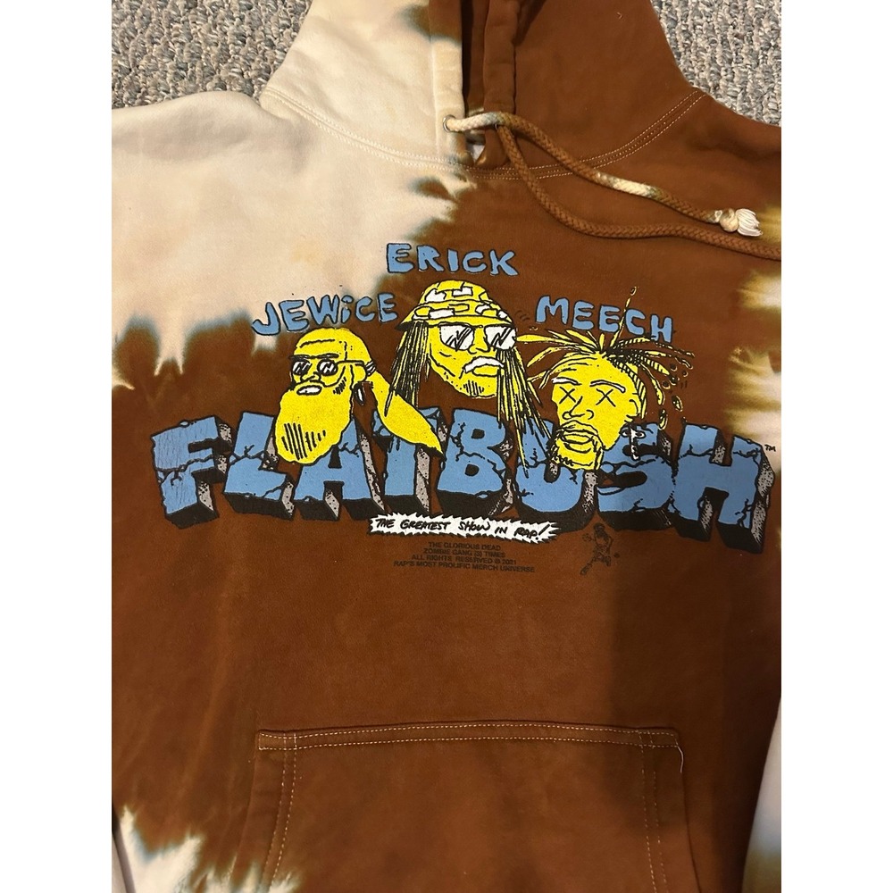 Flatbush Zombies LSD Tie Dye Official Hoodie 2018 Streetwear Hip Hop Trifecta - Picture 4 of 12